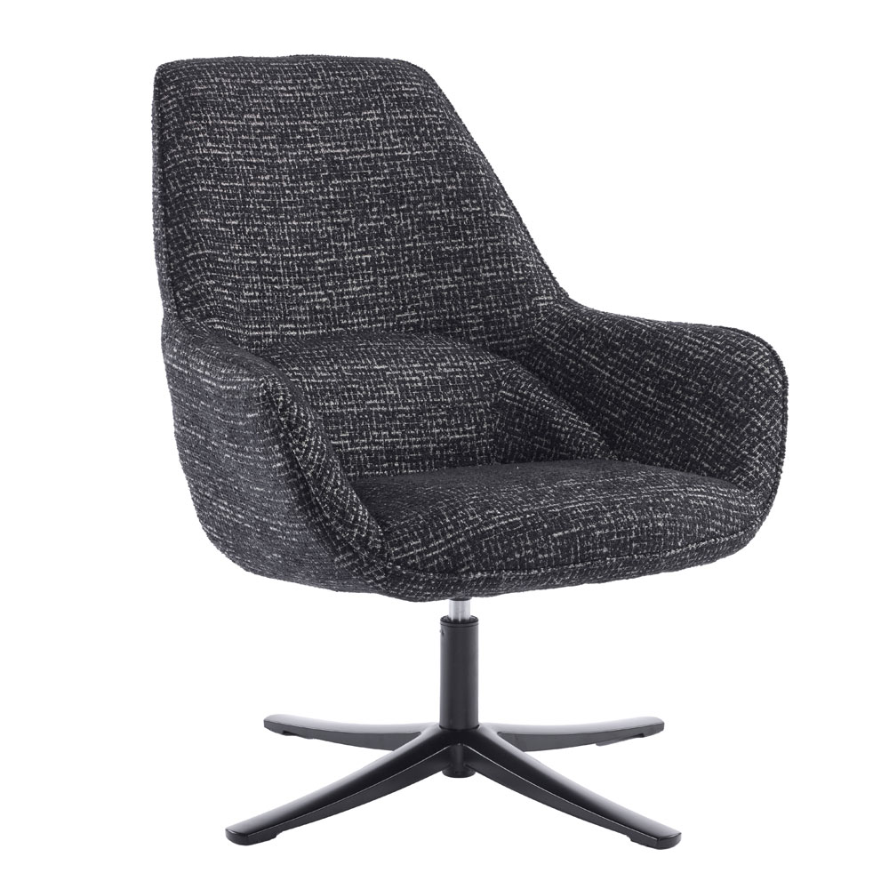 TIFFANY ΠΟΛΥΘΡΟΝΑ ΠΕΡΙΣΤΡΕΦΟΜΕΝΗ ΜΑΥΡΟ ΜΕ PATTERN 80x75x90cm