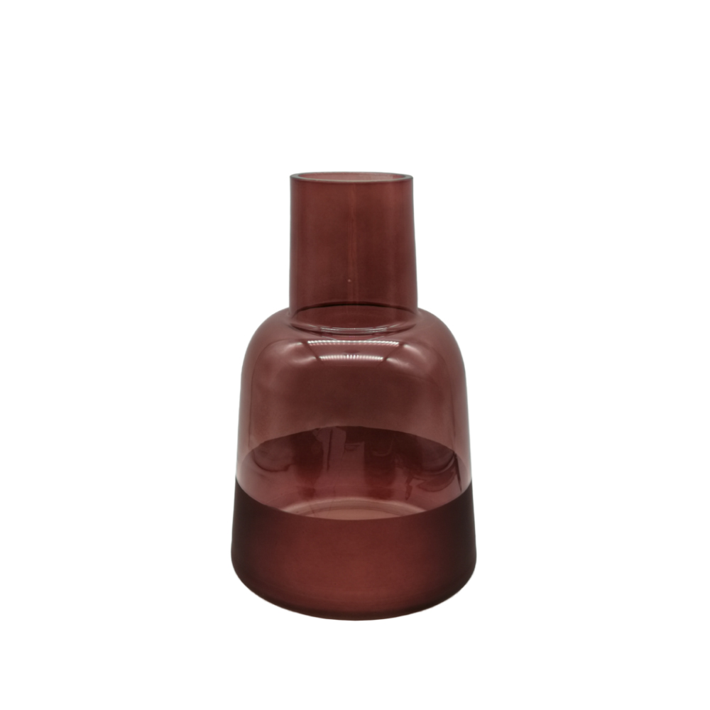 ZEME ΒΑΖΟ 15x15x23.5cm ΓΥΑΛΙ ΜΠΟΡΝΤΩ