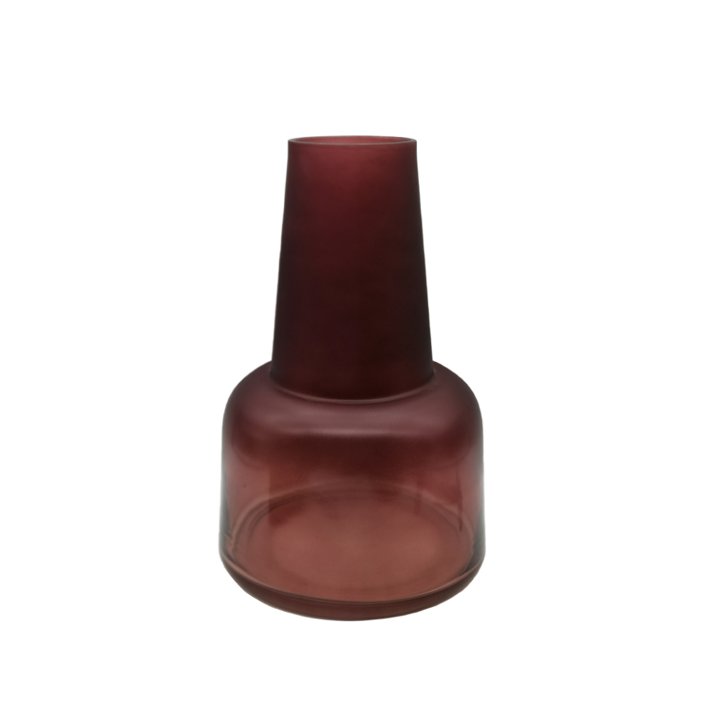 ZEME ΒΑΖΟ 18x18x28cm ΓΥΑΛΙ ΜΠΟΡΝΤΩ