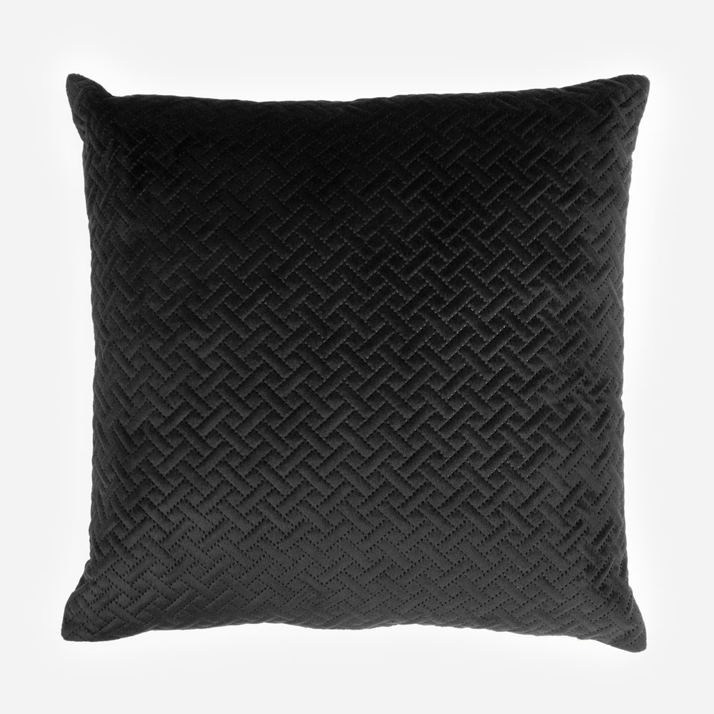 DIAGONAL ΔΙΑΚΟΣΜΗΤΙΚΟ ΜΑΞΙΛΑΡΙ 45x45cm ΒΕΛΟΥΔΟ ΜΑΥΡΟ