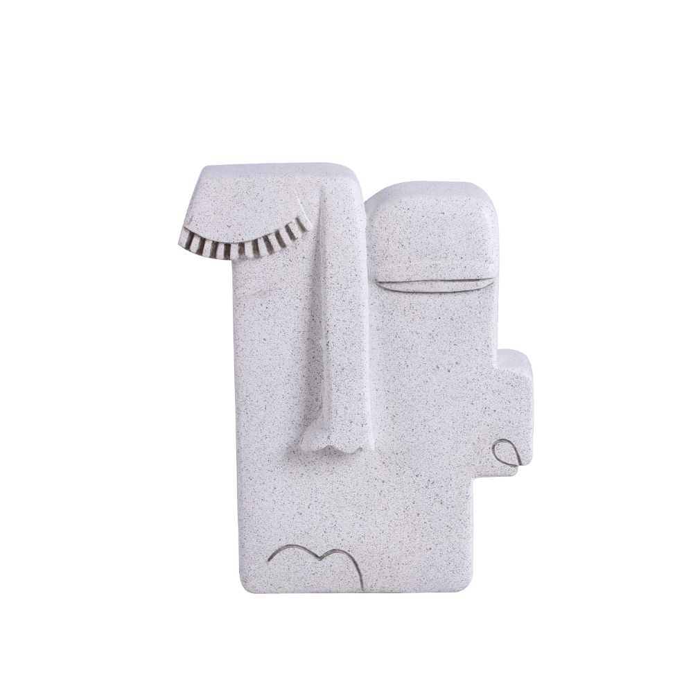 KUVAUS 2 ΔΙΑΚΟΣΜΗΤΙΚΟ ΠΡΟΣΩΠΟ 18x7x22cm POLYRESIN ΛΕΥΚΟ