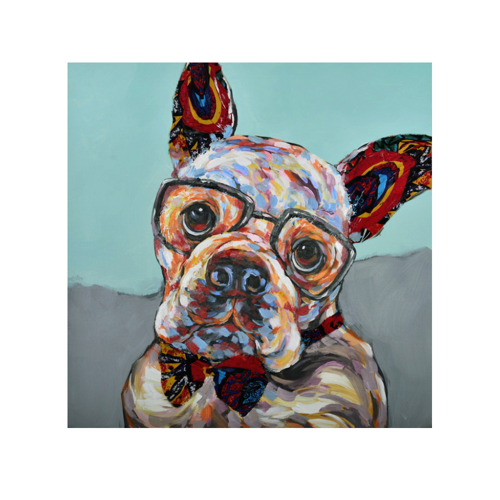 IMBA DOG ΠΙΝΑΚΑΣ ΔΙΑΚΟΣΜΗΣΗΣ 100x100x3cm ΚΑΜΒΑΣ ΠΟΛΥΧΡΩΜΟ ΞΥΛΟ