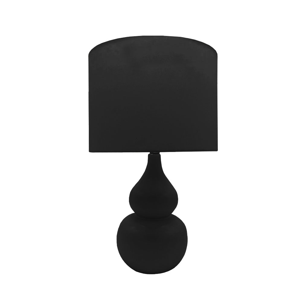 CLOQUE ΦΩΤΙΣΤΙΚΟ ΕΠΙΤΡΑΠΕΖΙΟ 15x15x45cm ΚΕΡΑΜΙΚΟ ΜΑΥΡΟ ΥΦΑΣΜΑ ΜΑΥΡΟ