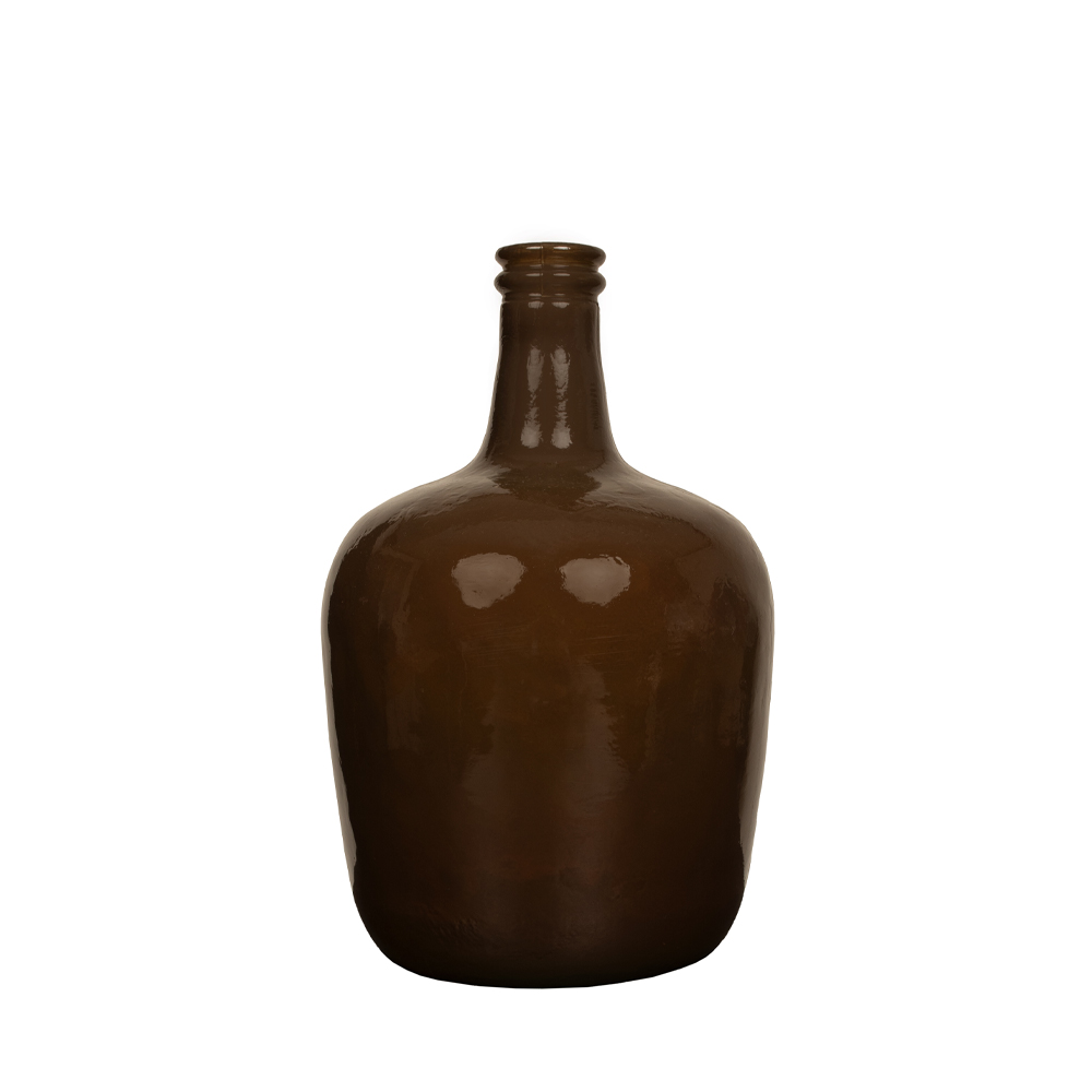 CRUSHED CARAMEL ΜΠΟΥΚΑΛΑ 21x21x37cm ΑΝΑΚΥΚΛΩΜΕΝΟ ΓΥΑΛΙ CARAMEL