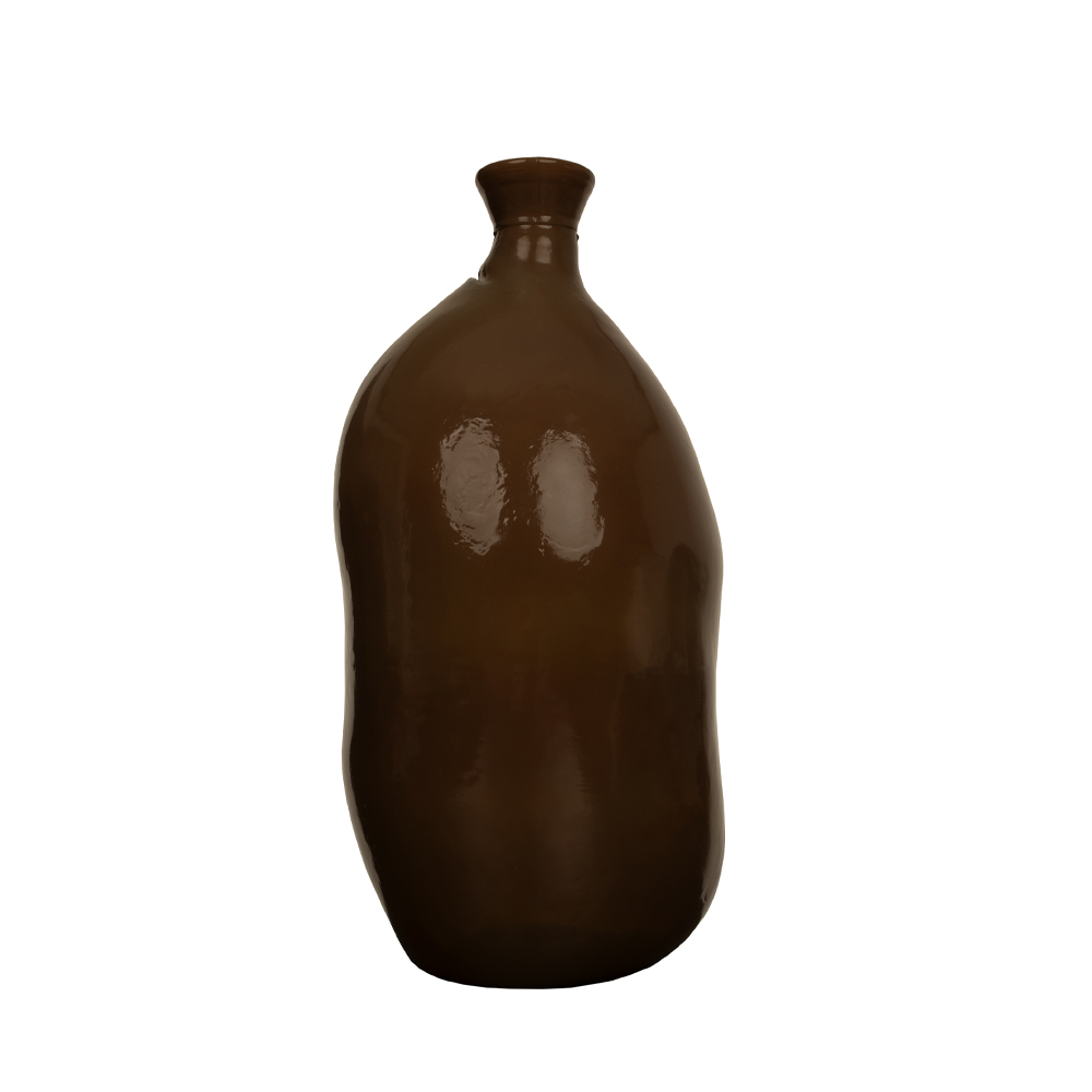 CRUSHED CARAMEL ΜΠΟΥΚΑΛΑ 25x25x50cm ΑΝΑΚΥΚΛΩΜΕΝΟ ΓΥΑΛΙ CARAMEL