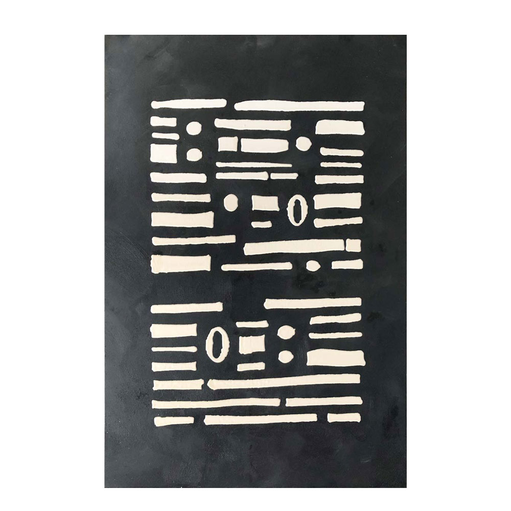 IMPRINT DARK ΠΙΝΑΚΑΣ ΔΙΑΚΟΣΜΗΣΗΣ 80x120x4cm ΚΑΜΒΑΣ ΜΑΥΡΟ ΛΕΥΚΟ MDF