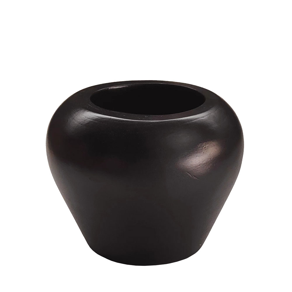 NUBIA ΒΑΖΟ 27x27x21cm ΞΥΛΟ ΜΑΥΡΟ