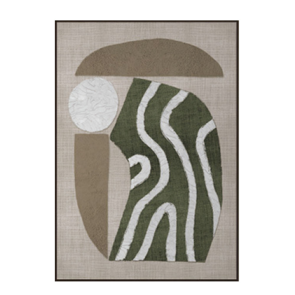 SLATE A ΠΙΝΑΚΑΣ ΔΙΑΚΟΣΜΗΤΙΚΟΣ ΜΕ ΚΟΡΝΙΖΑ 75x100x4cm ΚΑΜΒΑΣ ΛΑΔΙ ΜΠΕΖ ΛΕΥΚΟ PS