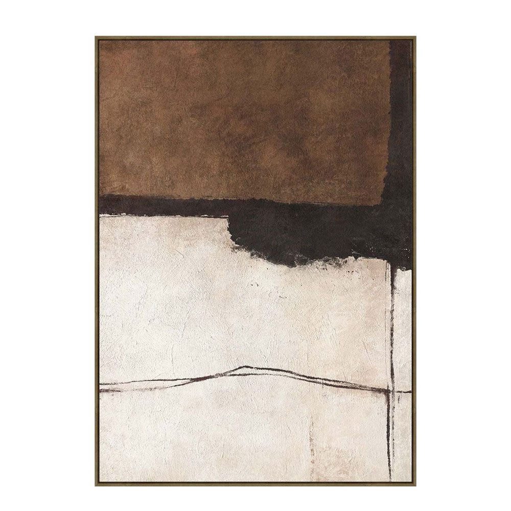 LOST IN TIME ΠΙΝΑΚΑΣ ΔΙΑΚΟΣΜΗΤΙΚΟΣ ΜΕ ΚΟΡΝΙΖΑ 80x120x4cm ΚΑΜΒΑΣ ΜΠΕΖ ΜΑΥΡΟ PP ΚΑΦΕ