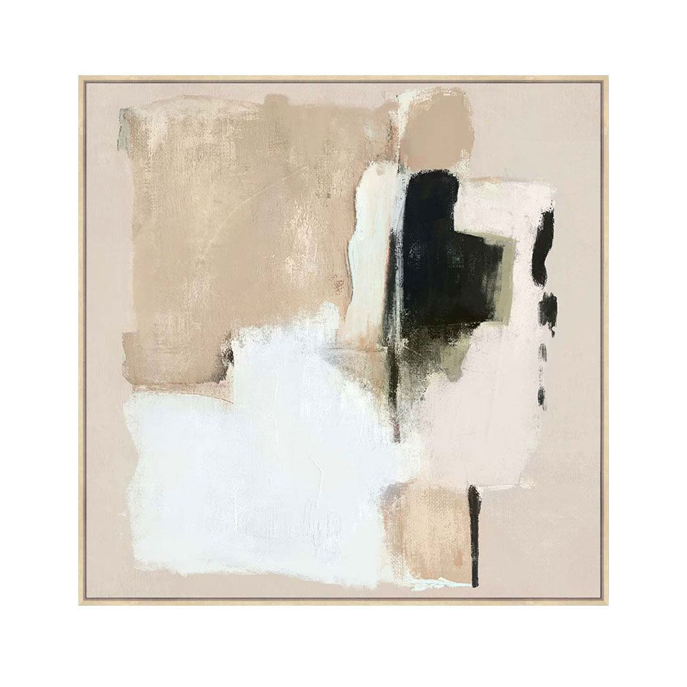 UNSEEN SHADOWS ΠΙΝΑΚΑΣ ΔΙΑΚΟΣΜΗΤΙΚΟΣ ΜΕ ΚΟΡΝΙΖΑ 80x80x4cm ΚΑΜΒΑΣ ΜΠΕΖ ΛΕΥΚΟ PP