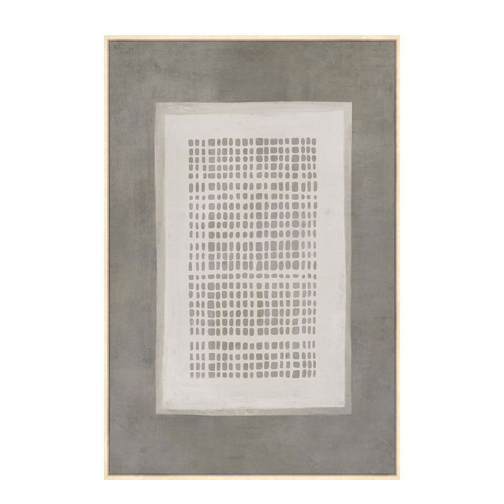 COSMIC GRID ΠΙΝΑΚΑΣ ΔΙΑΚΟΣΜΗΤΙΚΟΣ ΜΕ ΚΟΡΝΙΖΑ 80x120x4cm ΚΑΜΒΑΣ ΓΚΡΙ ΣΚΟΥΡΟ ΜΠΕΖ ΞΥΛΟ