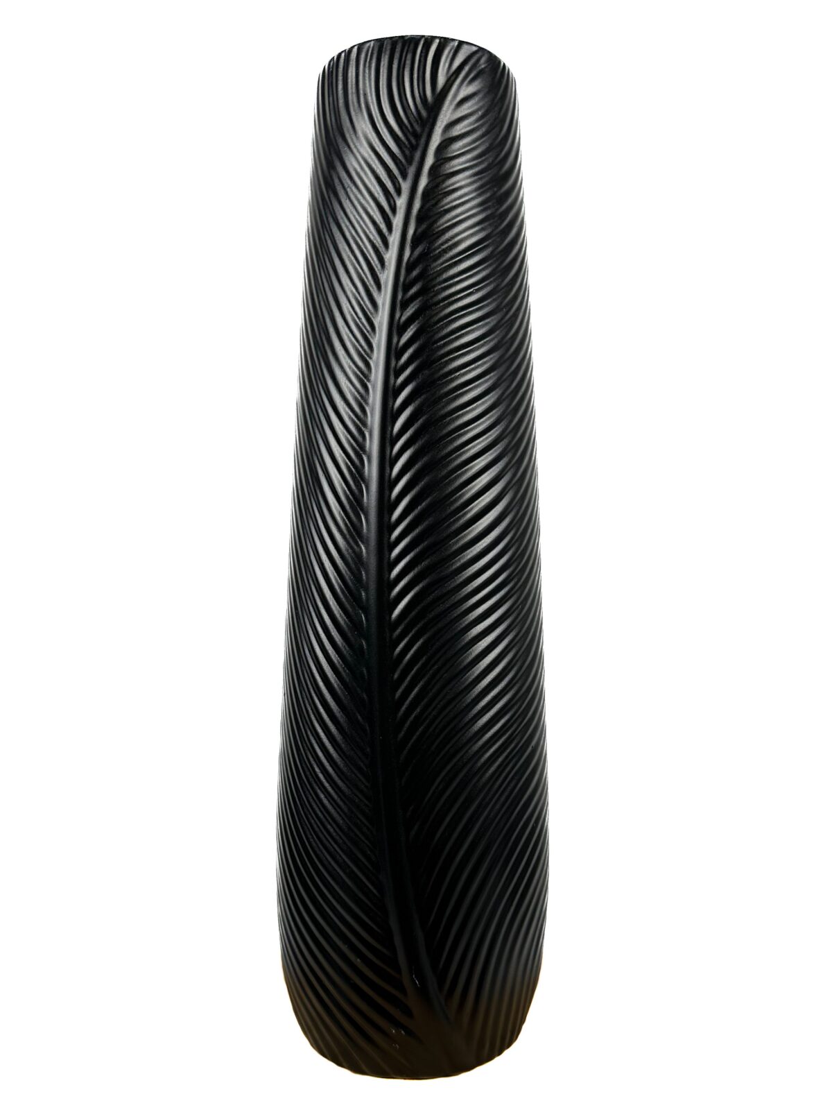 Κεραμικό Βάζο 11.5Χ58 cm Μαύρο Φύλλο - Image 1