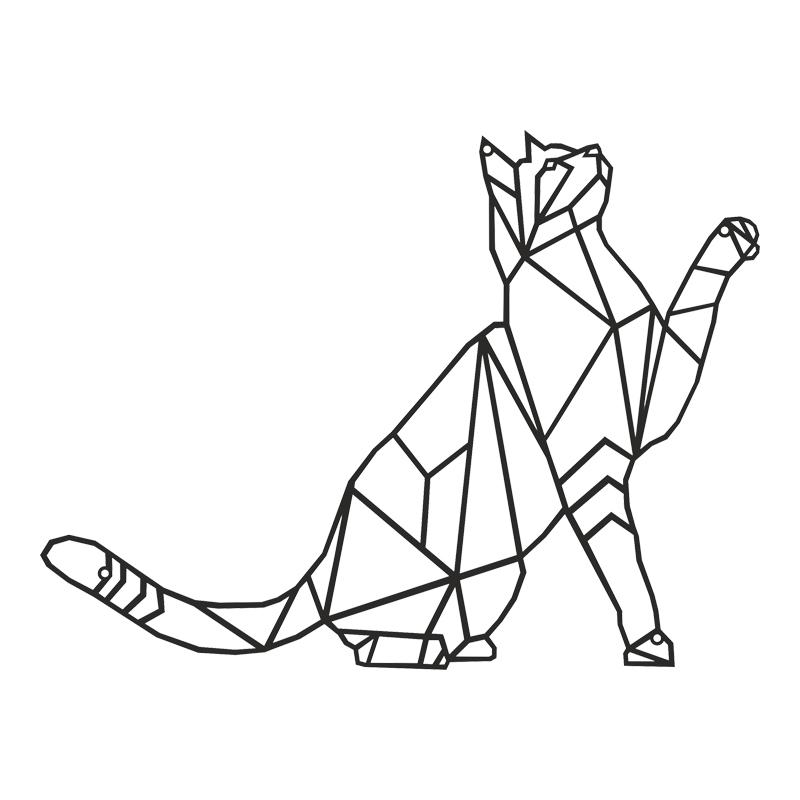 Διακοσμητικό τοίχου Cathy pakooworld μαύρο μεταλλικό 40x1,5x40εκ