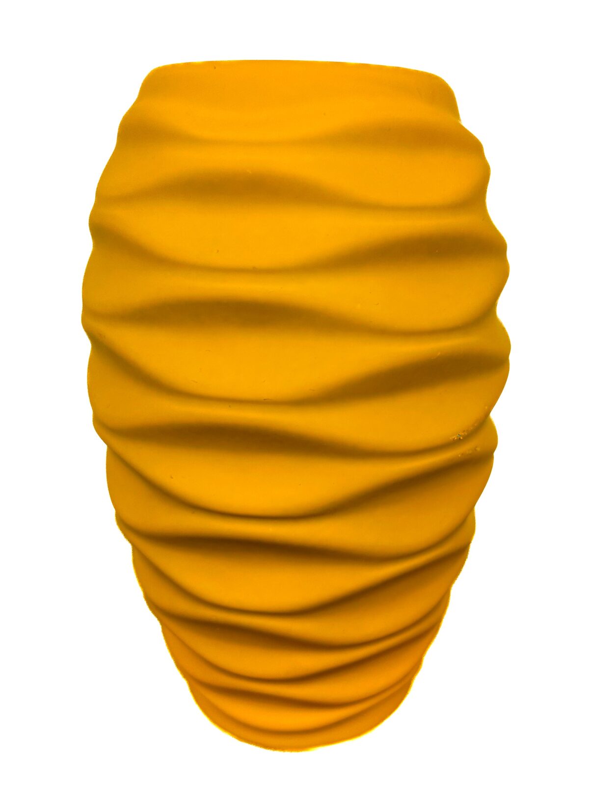 Κεραμικό Βάζο Κυματιστό Φ 13Χ20 cm 3 Πράσινο Κίτρινο - Image 1