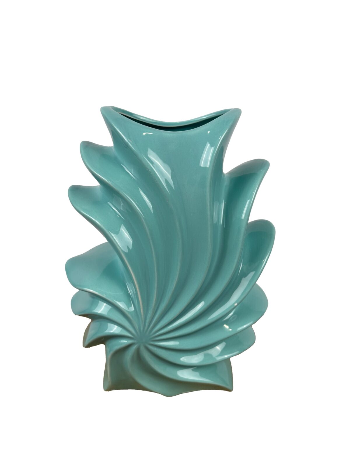 Κεραμικό Βάζο Κοχύλι Η18 Φ10Χ8 cm 2 Χρώματα Μπλε - Image 1