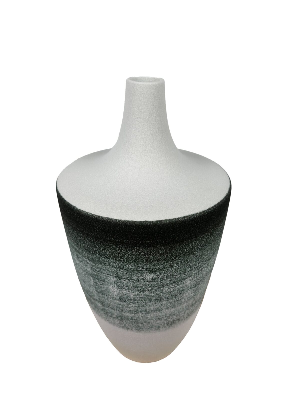 Βάζο Κεραμικό Λευκό-Μαύρο Φ 18X37 - Image 1