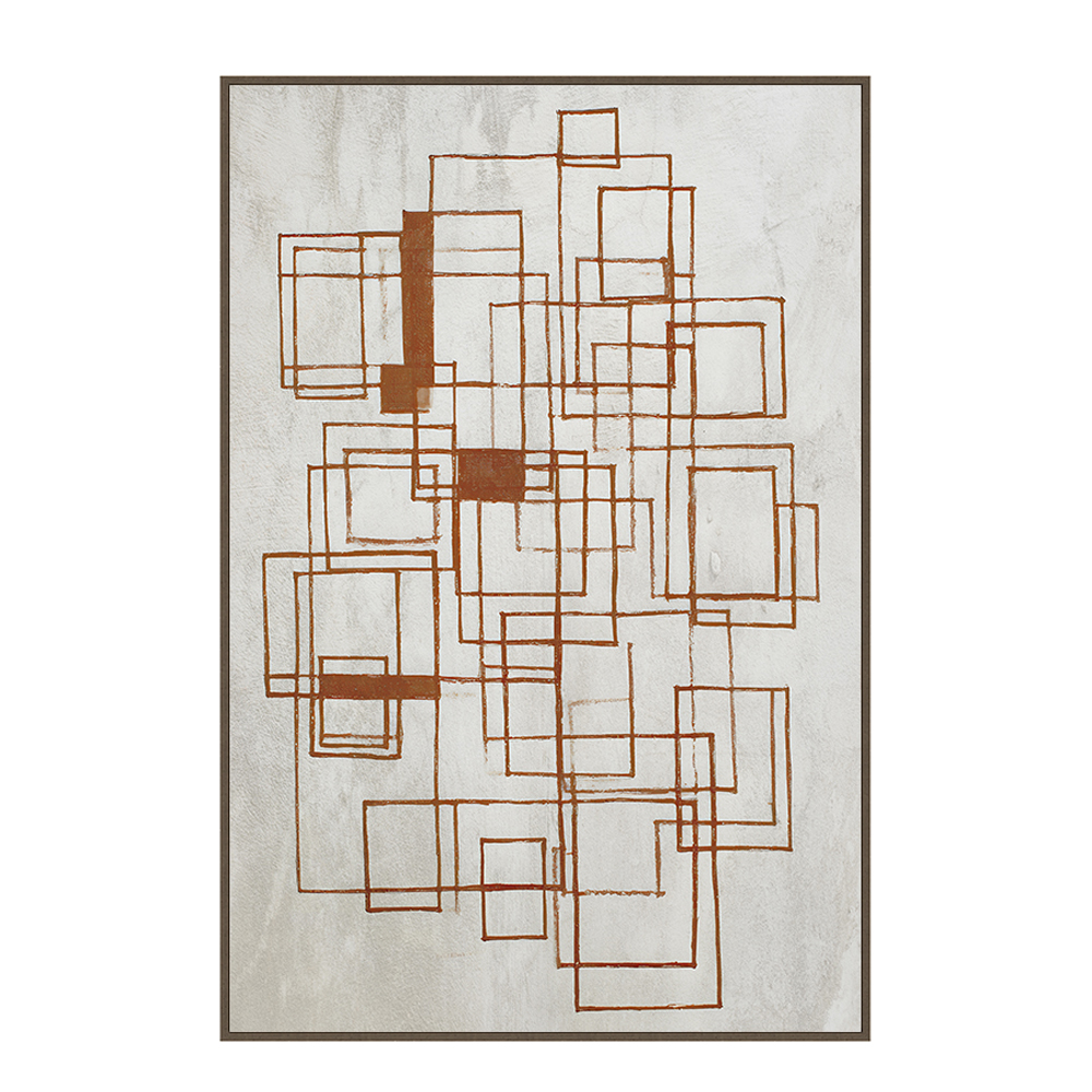 ROTA ΠΙΝΑΚΑΣ ΔΙΑΚΟΣΜΗΤΙΚΟΣ ΜΕ ΚΟΡΝΙΖΑ 80x120x4cm ΚΑΜΒΑΣ ΓΚΡΙ ΕΚΑΙ ΞΥΛΟ