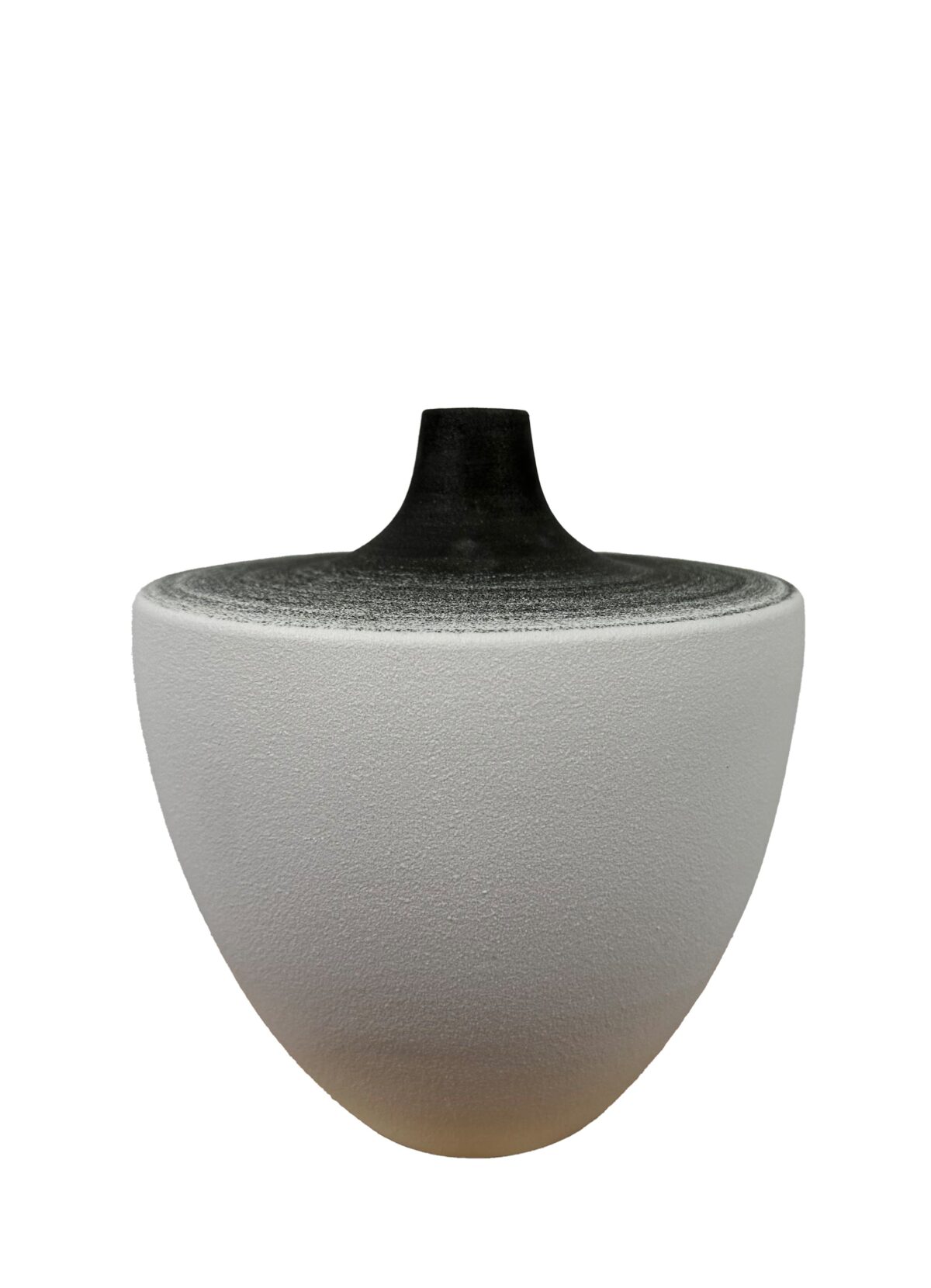 Βάζο Κεραμικό Λευκό-Μαύρο Φ 20X27 - Image 1