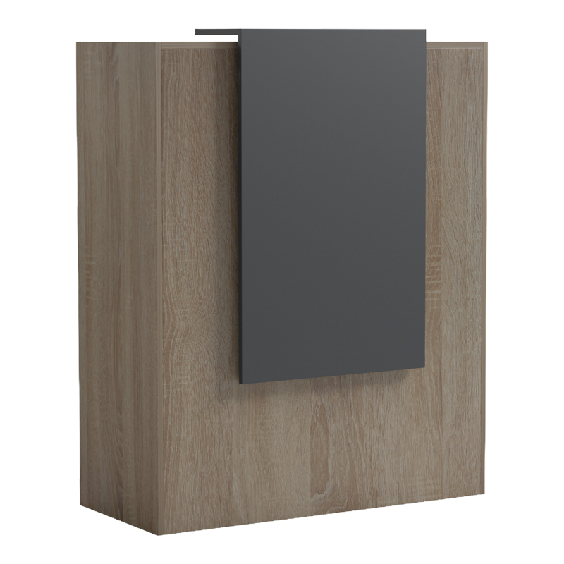 Γραφείο reception Zowel  με led sonoma-ανθρακί 90x40x110εκ