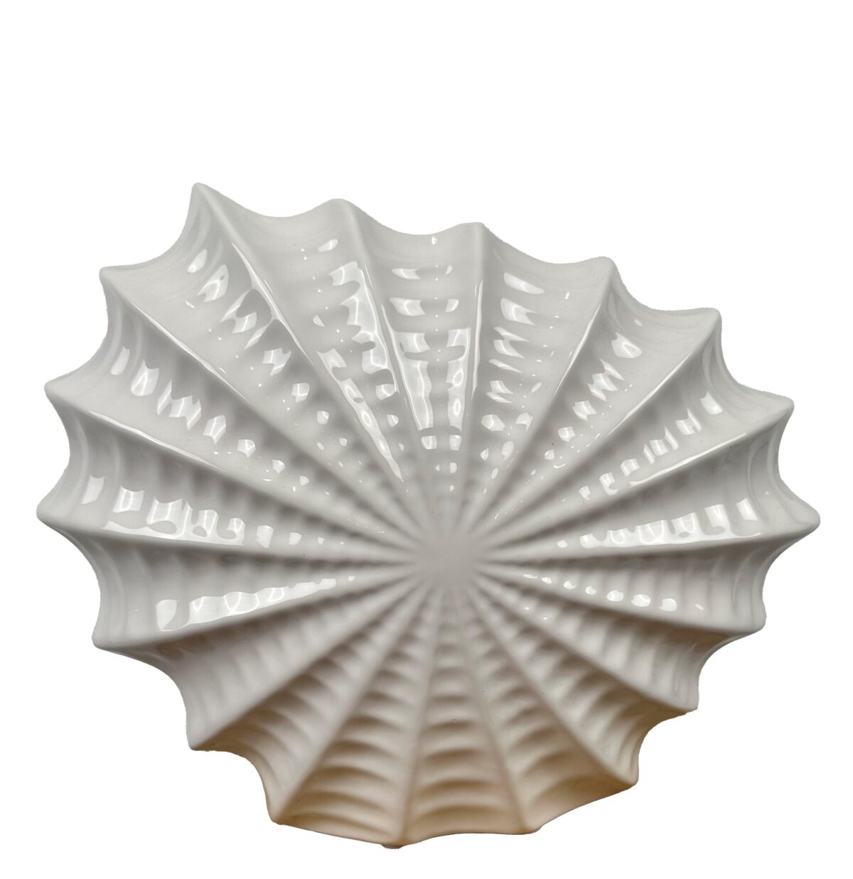 Κεραμικό Βάζο Κοχύλι 25cm Φ13 cm 2 Χρώματα Λευκό - Image 1