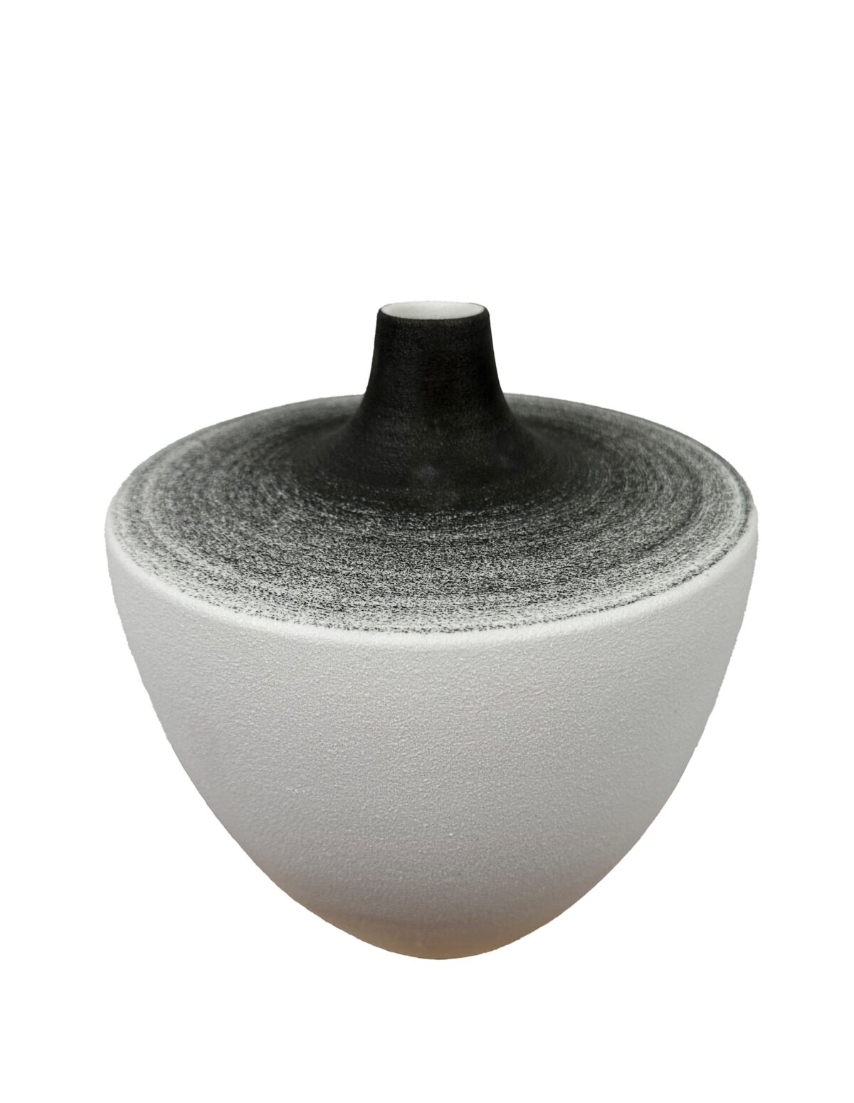 Βάζο Κεραμικό Λευκό-Μαύρο Φ 25X13 - Image 1