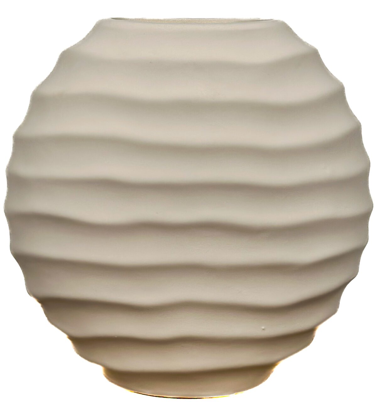 Κεραμικό Βάζο 26,5Χ12Χ26 cm Στρογγυλό Κυματιστό 2 Χρώματα - Image 1