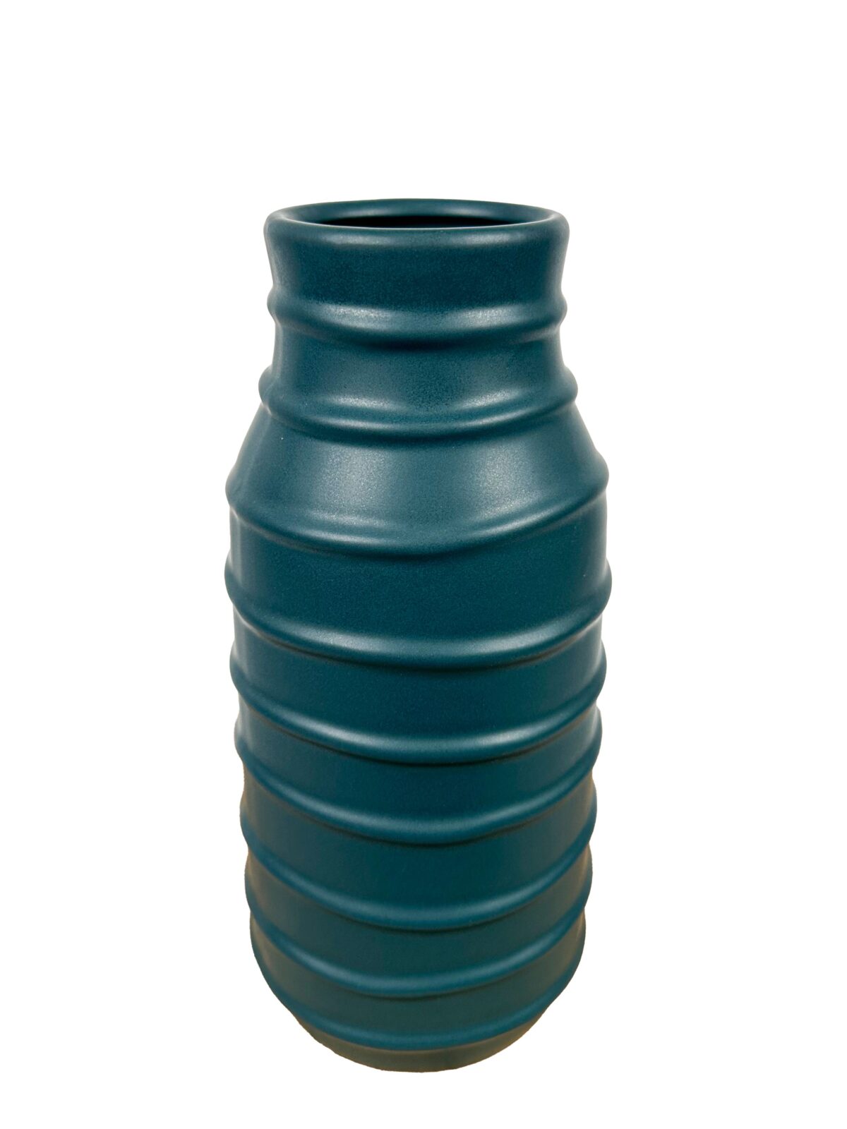 Κεραμικό Βάζο Κυματιστό Φ 7,5Χ28 cm Πράσινο - Image 1