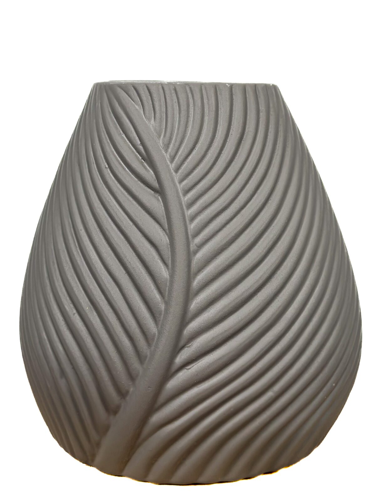 Κεραμικό Βάζο Φύλλο Φ 9Χ18 cm 3 Χρώματα Σκουρόχρωμο - Image 1