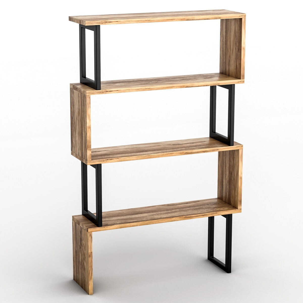 ΒΙΒΛΙΟΘΗΚΗ INGRID ΚΑΡΥΔΙ ΜΕ ΜΑΥΡΟ ΣΚΕΛΕΤΟ HM8867.01 80x22x128 εκ. - Image 4