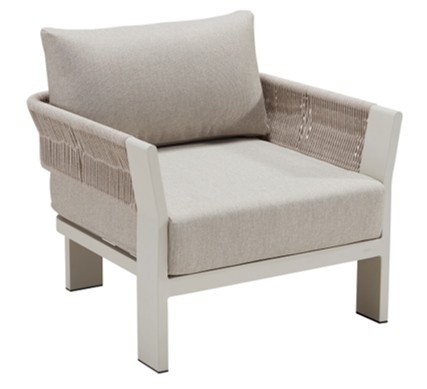 Πολυθρόνα lounge  Borromeo Αλουμινίου Taupe