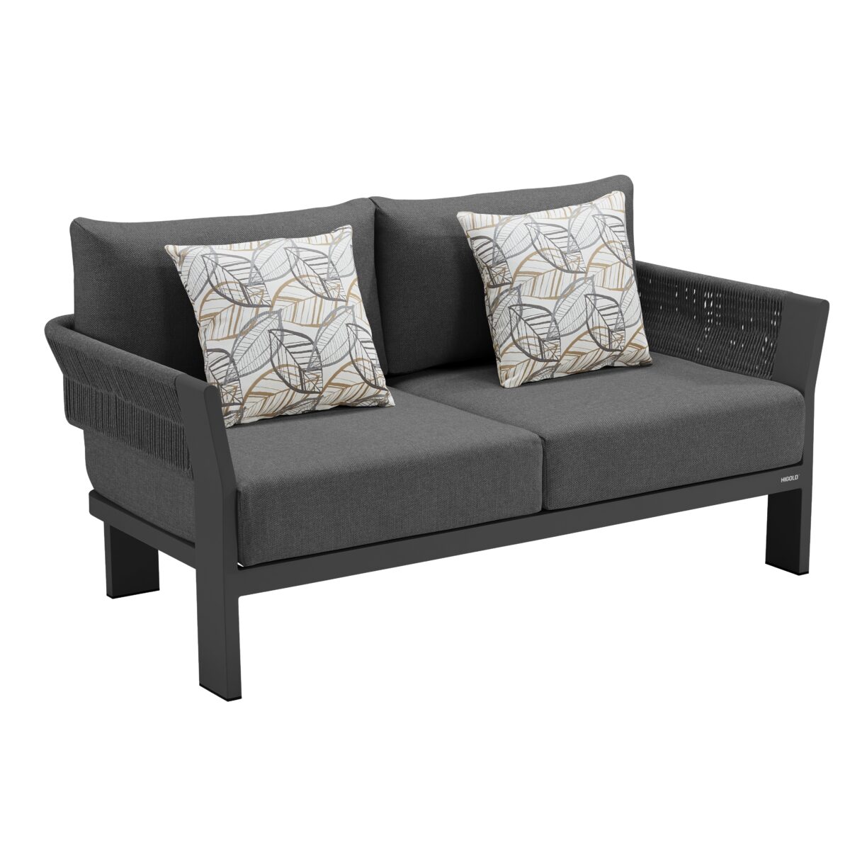 Διθέσιος Καναπές Borromeo Ανθρακί