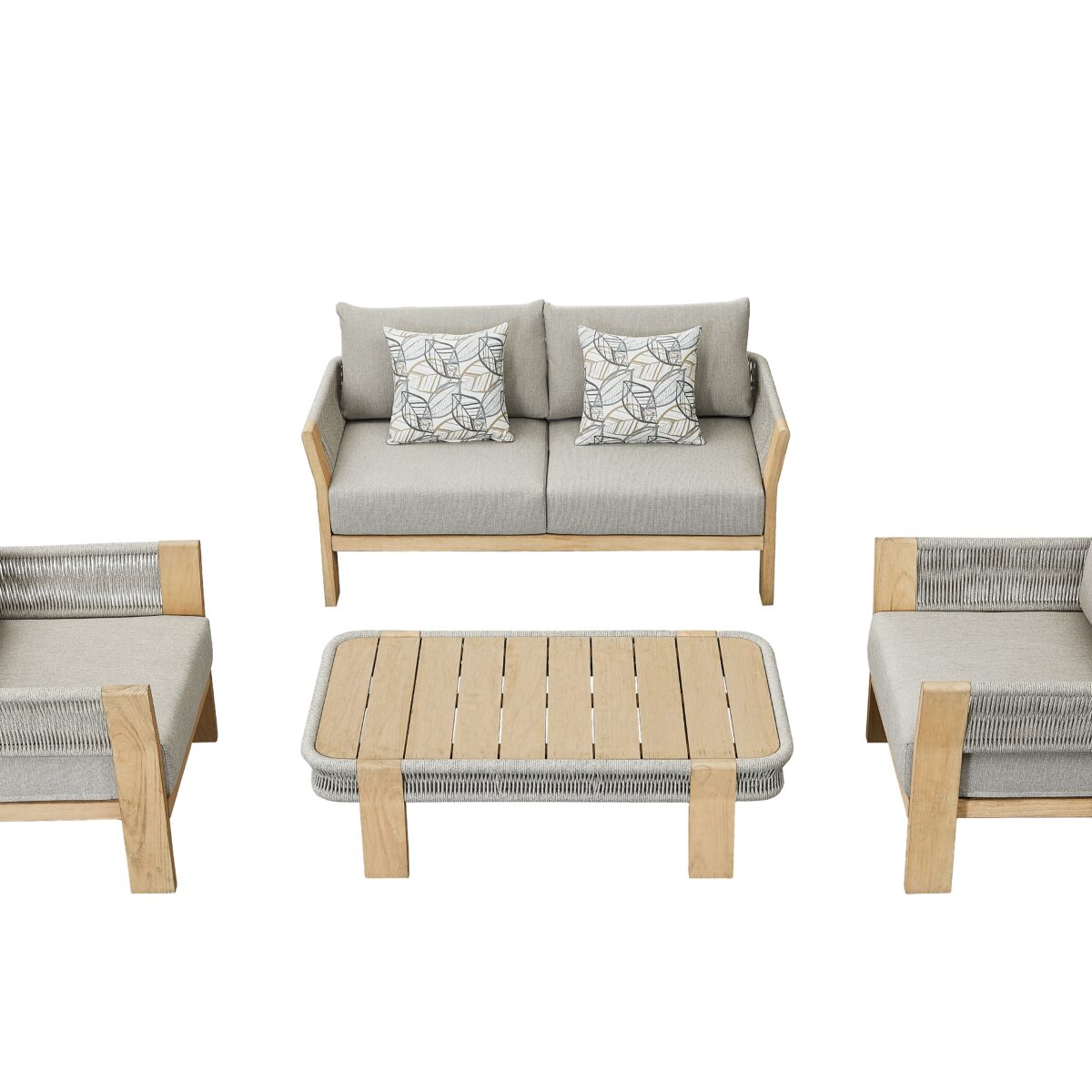 Σετ Καθιστικού Borromeo 4Τμχ Teak