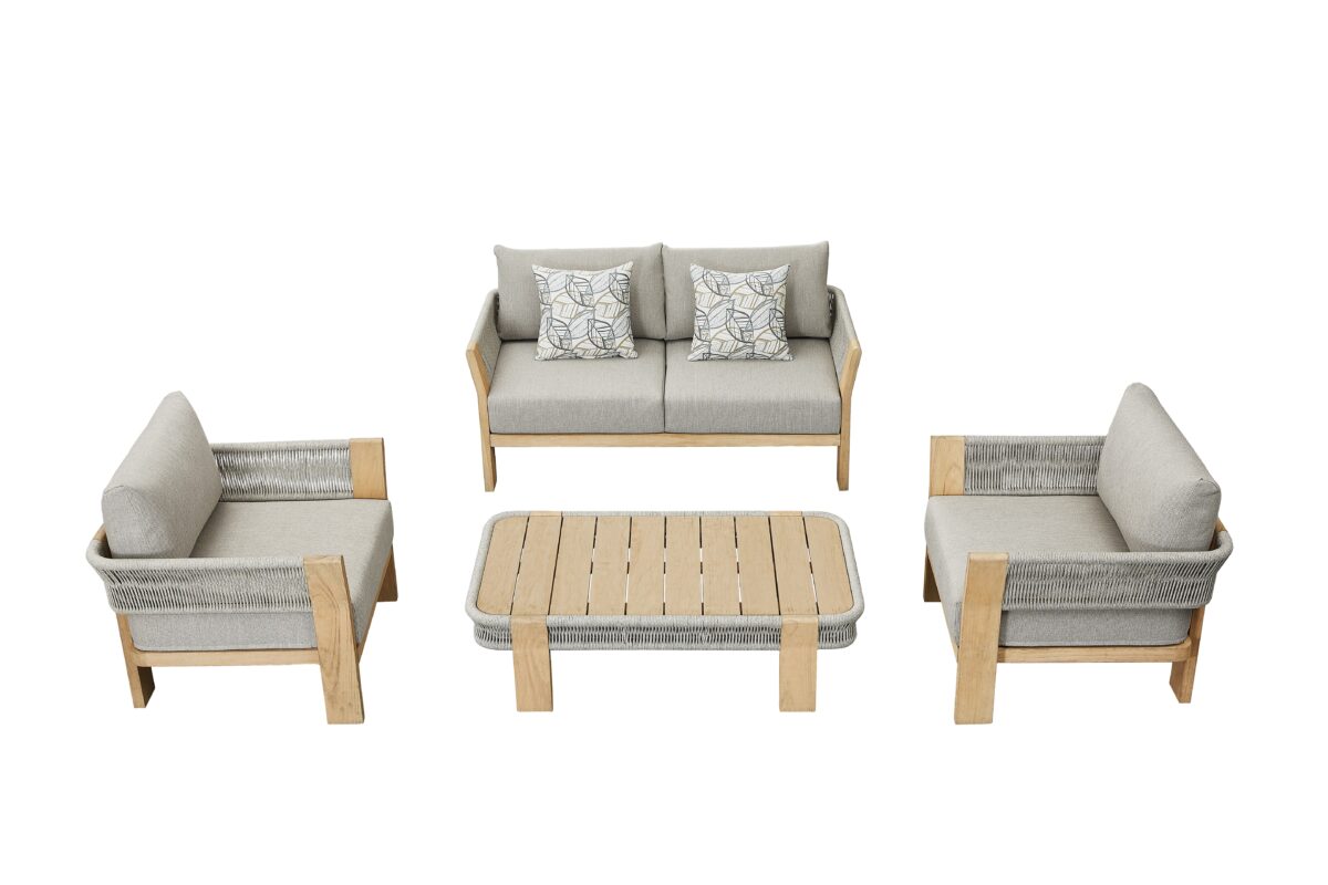 Σετ Καθιστικού Borromeo 4Τμχ Teak - Image 1