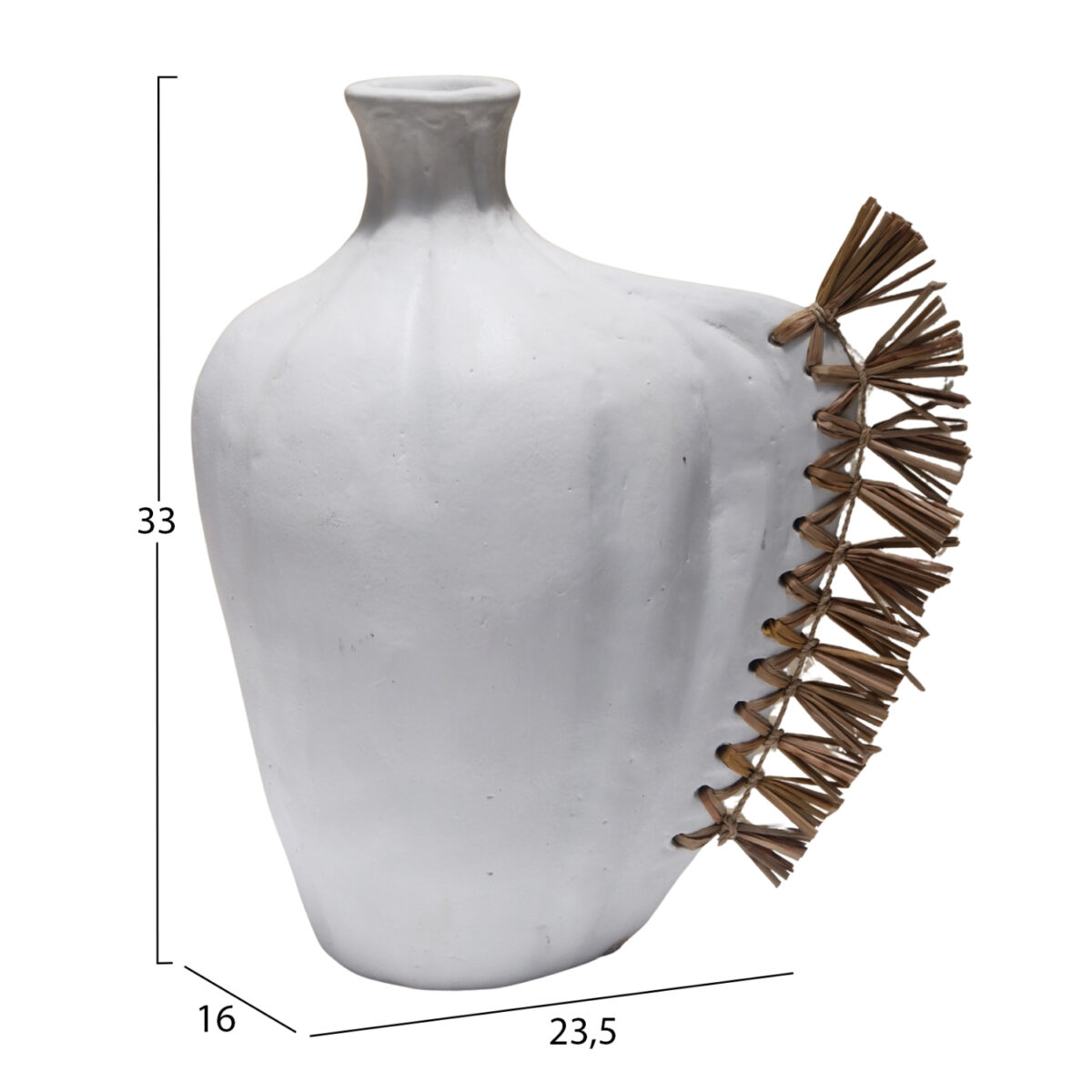 ΕΠΙΤΡΑΠΕΖΙΟ ΔΙΑΚΟΣΜΗΤΙΚΟ JEBB HM4689.02 ΛΕΥΚΗ ΤΕΡΑΚΟΤΑ & GRASS--23.5x16x33Υεκ. - Image 2