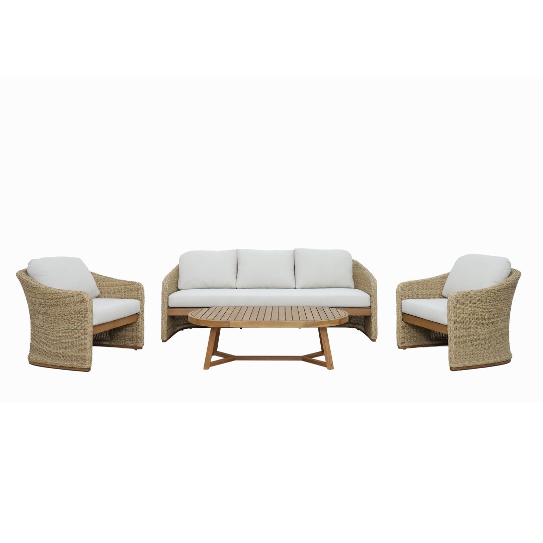 Σετ Καθιστικού Florida 4Τμχ Ξύλο Ακακίας