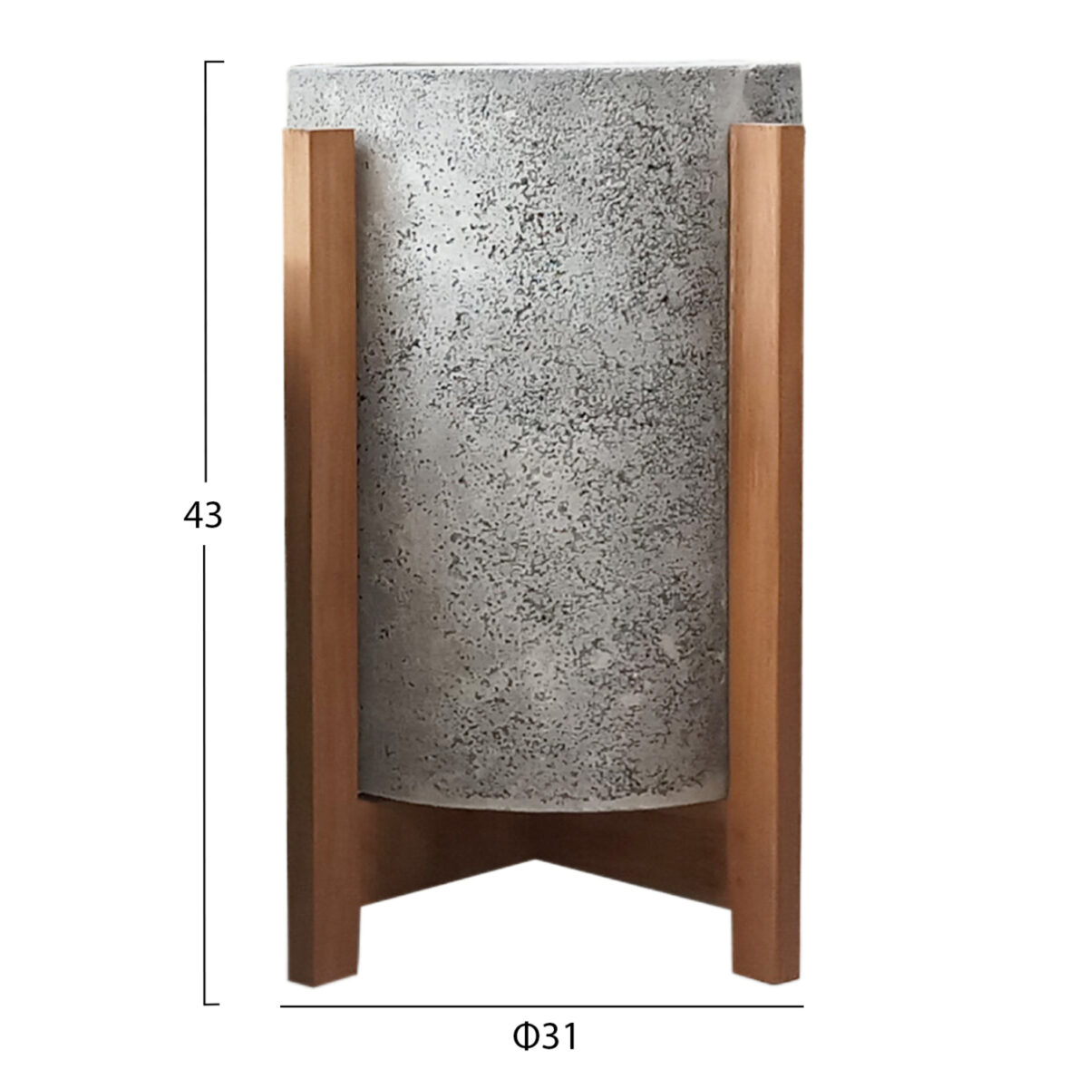 ΓΛΑΣΤΡΑ ΕΣΩΤ.ΧΩΡΟΥ HOFF HM4682.03S FIBER CEMENT ΓΚΡΙ-TEAK ΒΑΣΗ Φ31x43Υεκ - Image 2