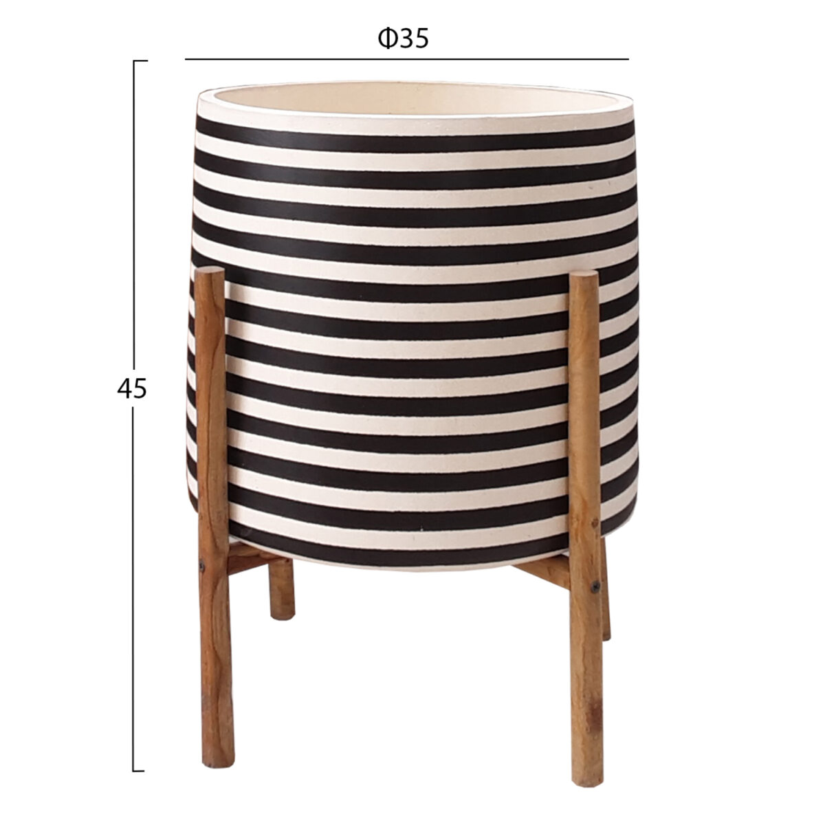 ΓΛΑΣΤΡΑ ΕΣΩΤ.ΧΩΡΟΥ RENTIL HM4683S FIBER CEMENT ΛΕΥΚΟ/ΜΑΥΡΟ--ΒΑΣΗ TEAK Φ35x45Υεκ - Image 2