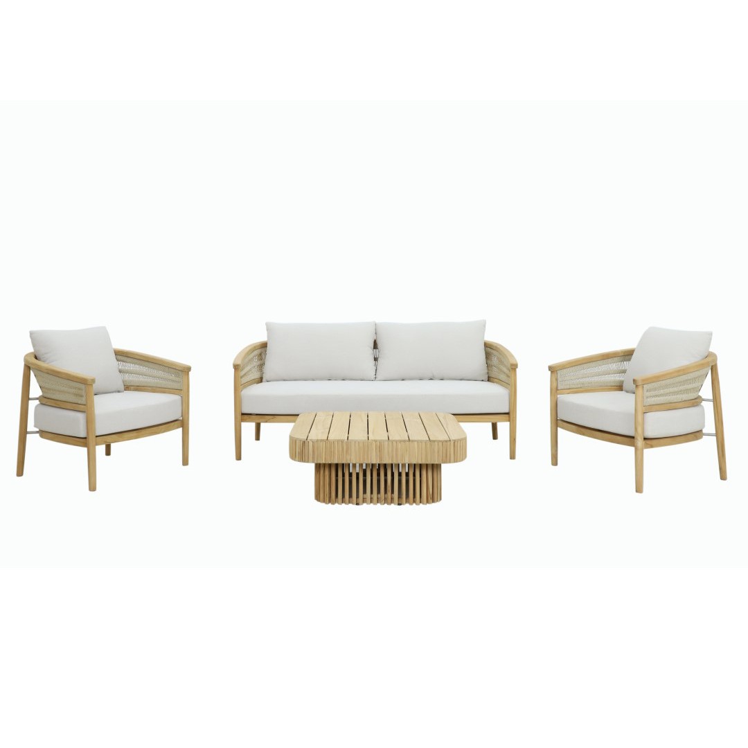 Σετ Καθιστικού Hera 4Τμχ Ξύλο Ακακίας