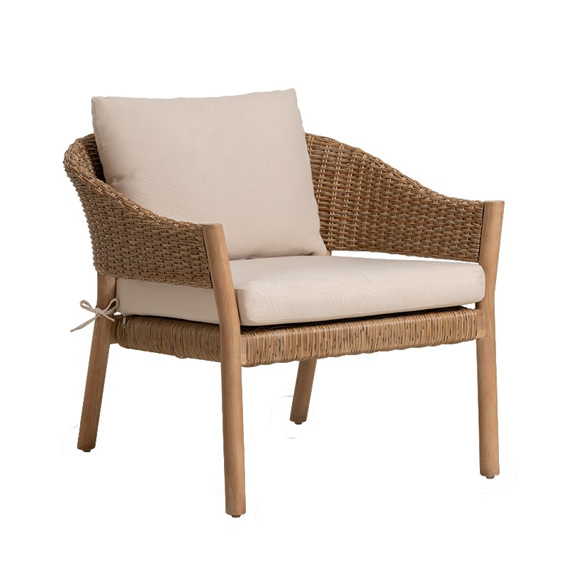 Πολυθρόνα lounge Karin Ξύλο Ακακίας