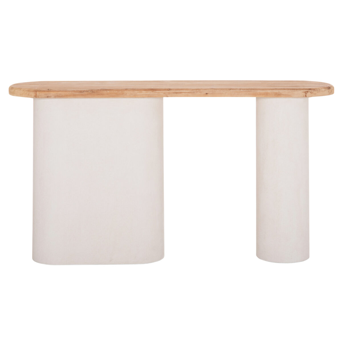 ΚΟΝΣΟΛΑ ΣΕΙΡΑ SANTORINI HM18338 ΤΟΠ ΞΥΛΟ ΕΛΑΤΟΥ-ΒΑΣΗ ΥΠΟΛΕΥΚΟ MDF 150x35x82Υεκ. - Image 3