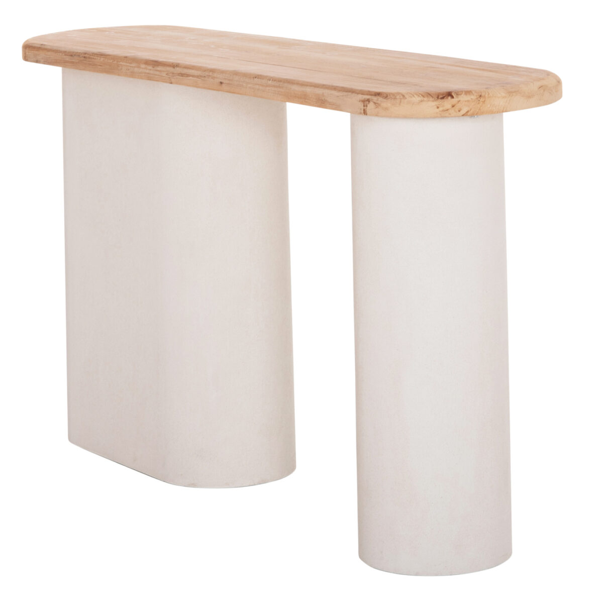 ΚΟΝΣΟΛΑ ΣΕΙΡΑ SANTORINI HM18338 ΤΟΠ ΞΥΛΟ ΕΛΑΤΟΥ-ΒΑΣΗ ΥΠΟΛΕΥΚΟ MDF 150x35x82Υεκ. - Image 9