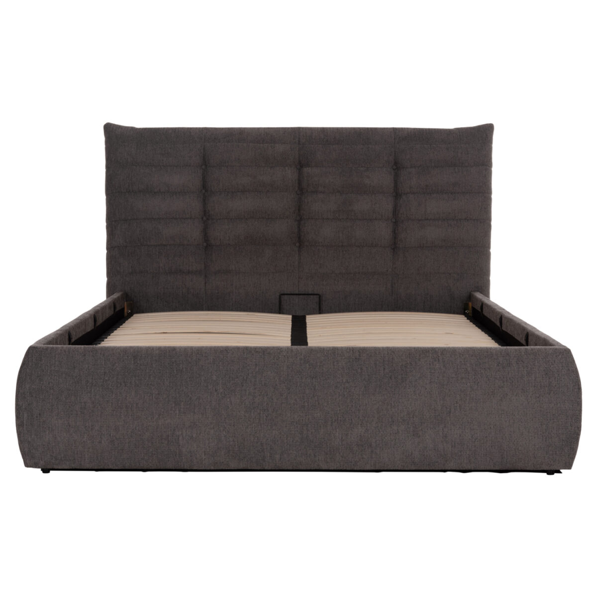 ΚΡΕΒΑΤΙ ΔΙΠΛΟ & ΣΤΡΩΜΑ SANDRA HM10770 ΓΚΡΙ ΥΦΑΣΜΑ ΜΕ ΑΠΟΘ.ΧΩΡΟ--ΓΙΑ 160x200εκ - Image 3