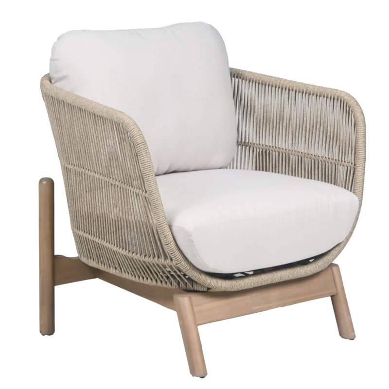 Πολυθρόνα lounge Laura Ξύλο Ακακίας