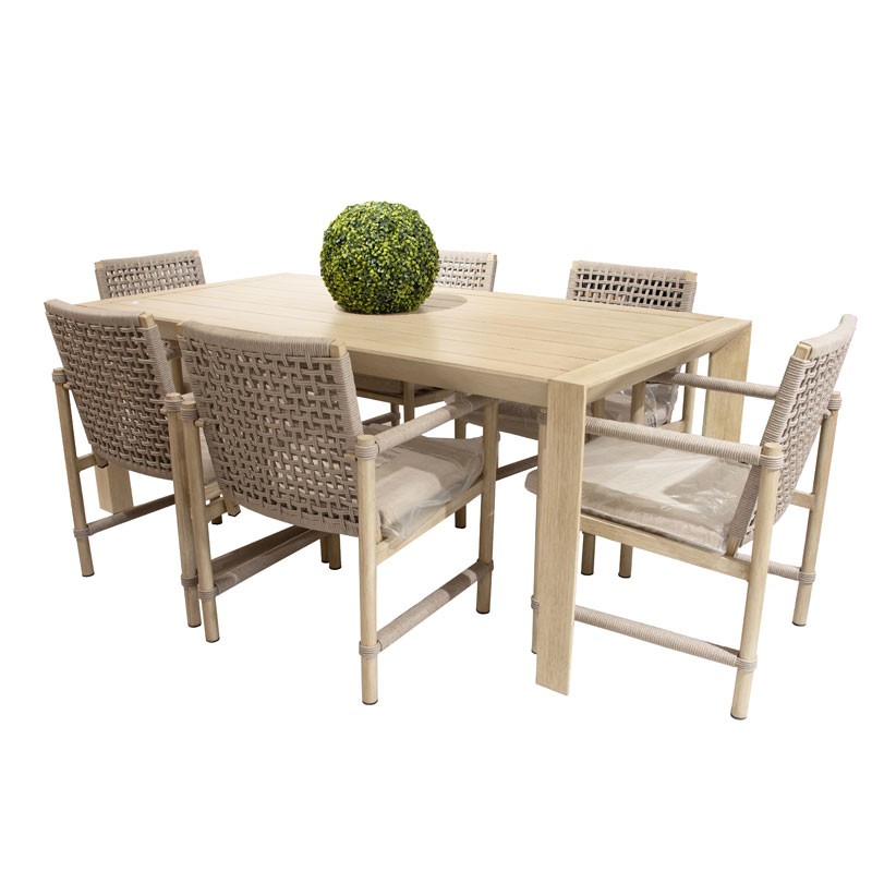 Σετ Τραπεζαρίας Levante 7Τμχ Αλουμινίου oranon