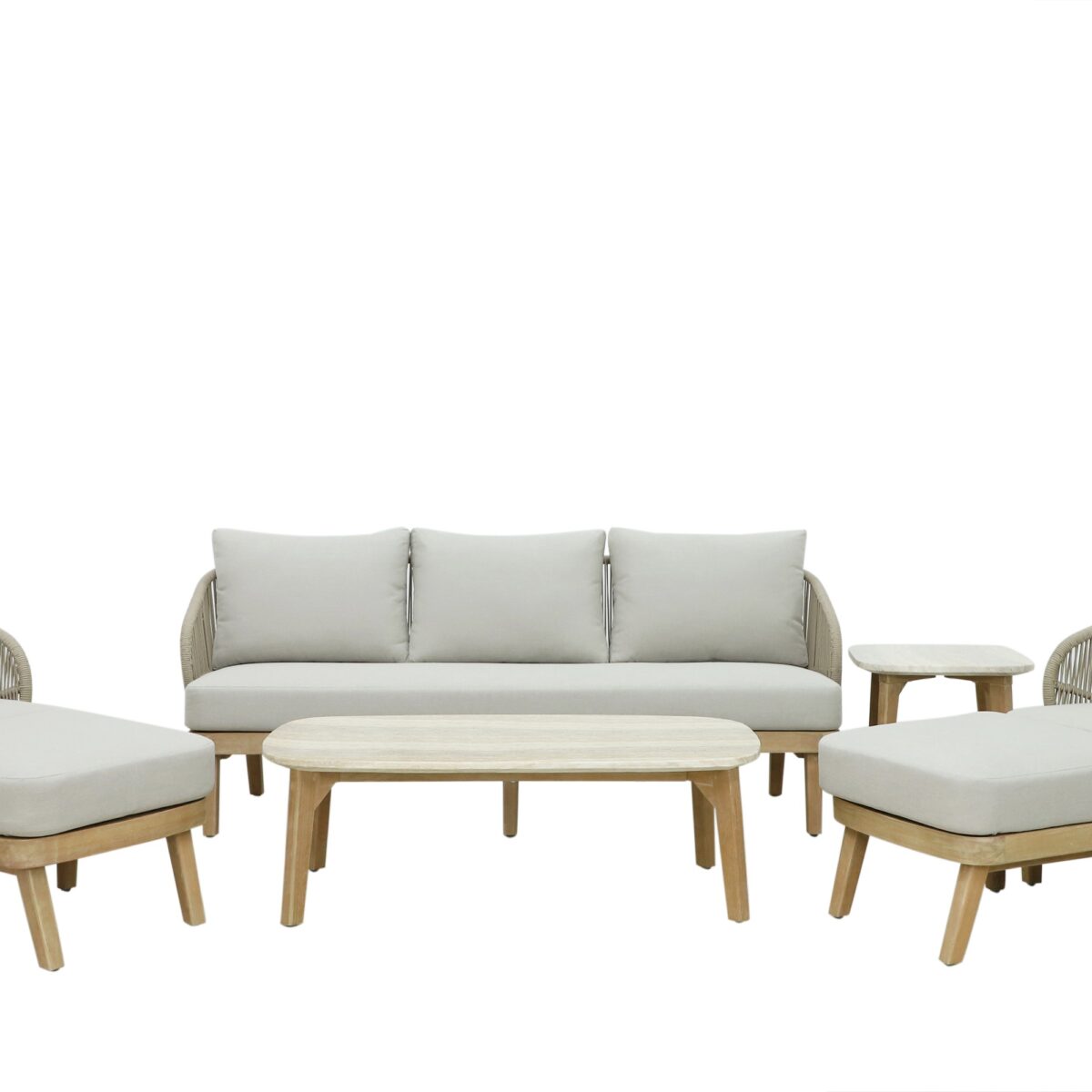 Σετ Καθιστικού Bali 4Τμχ Ξύλο Ακακίας