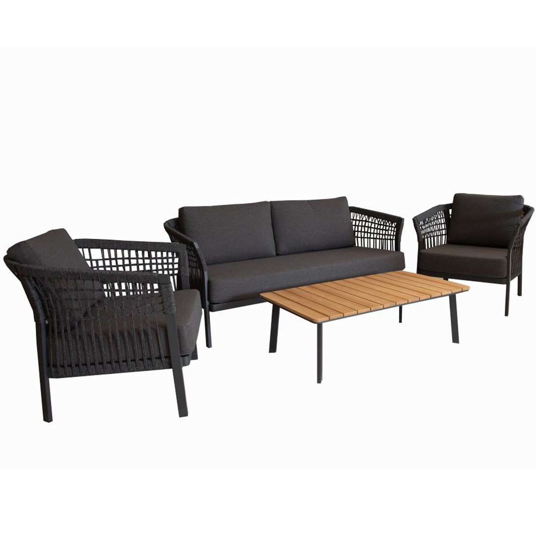 Σετ Καθιστικού Menza 4Τμχ Αλουμινίου