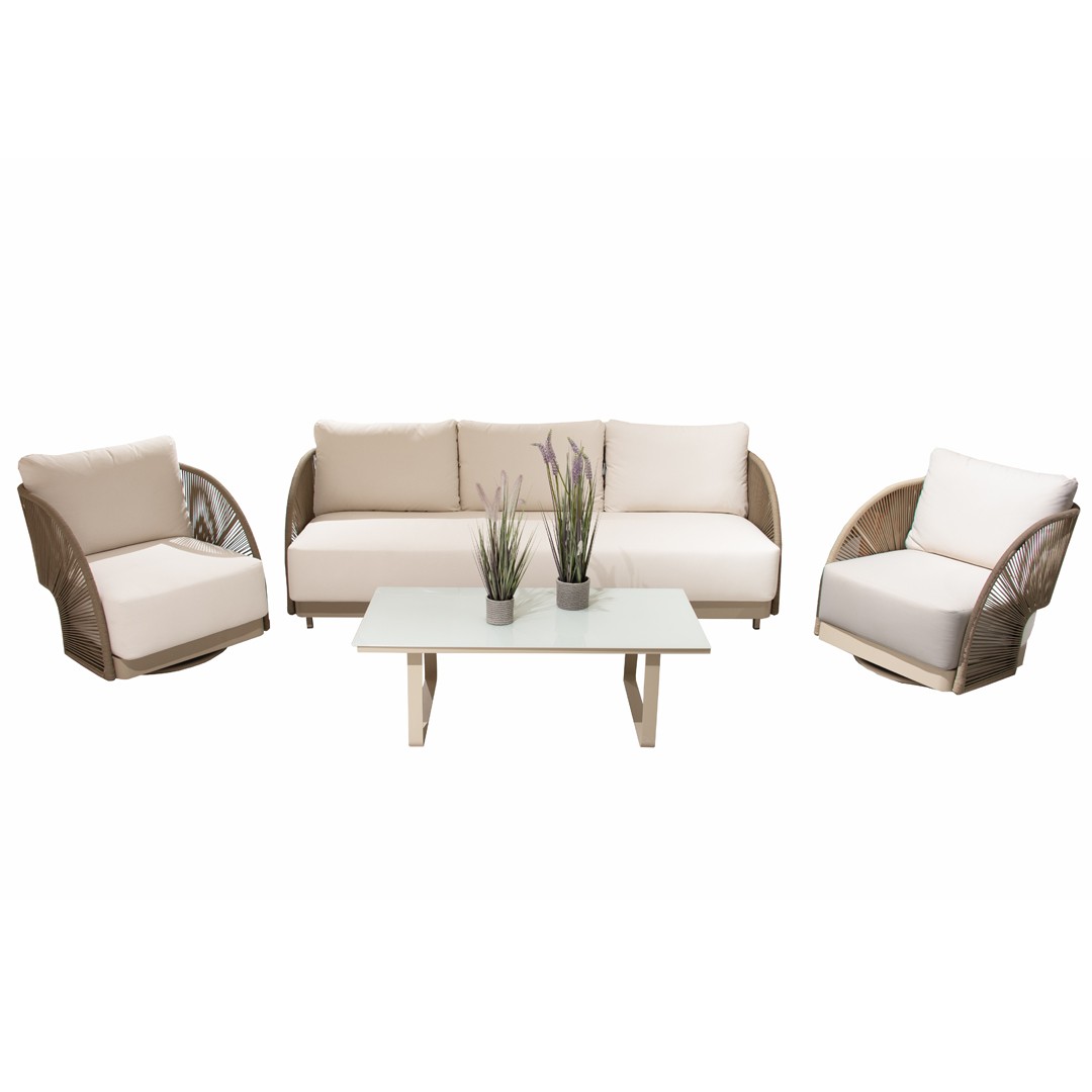 Σετ Καθιστικού Norma 4Τμχ Αλουμινίου