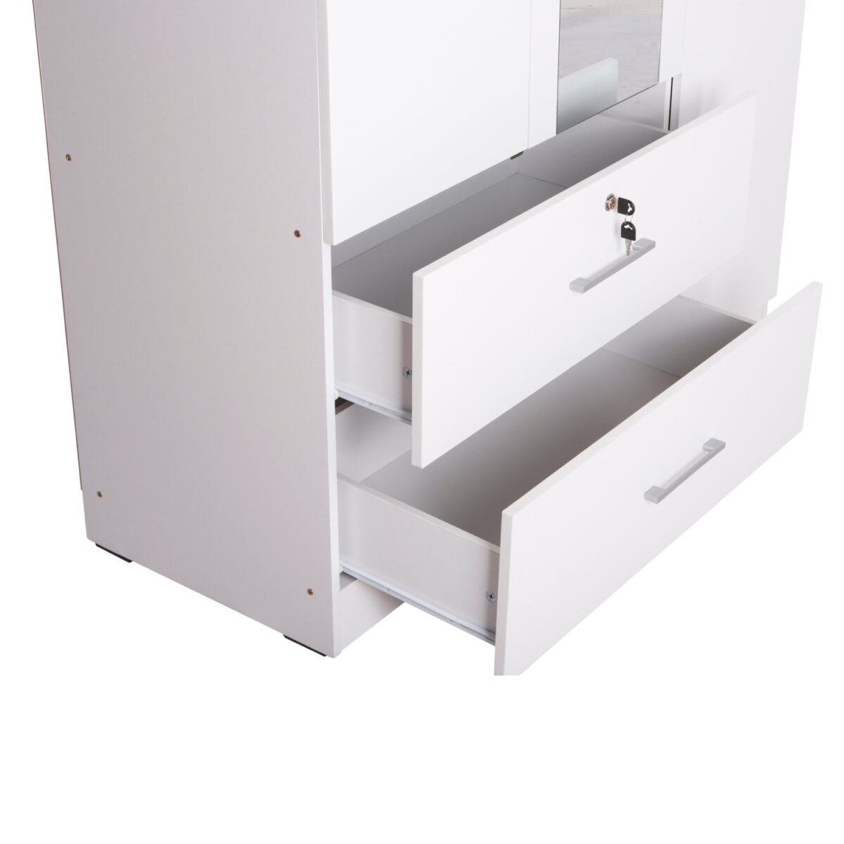 ΝΤΟΥΛΑΠΑ ΜΕ ΚΑΘΡΕΦΤΗ & ΣΥΡΤΑΡΙΑ JARRY HM2485.01 ΛΕΥΚΗ ΜΕΛΑΜΙΝΗ 119x48x183Υεκ - Image 7