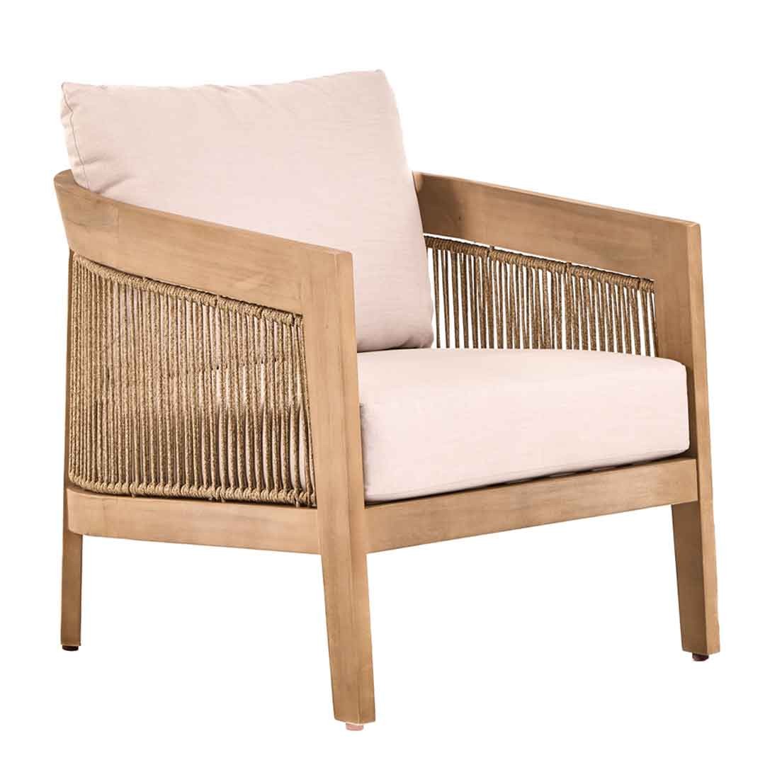 Πολυθρόνα lounge Oliver Ξύλο Ακακίας