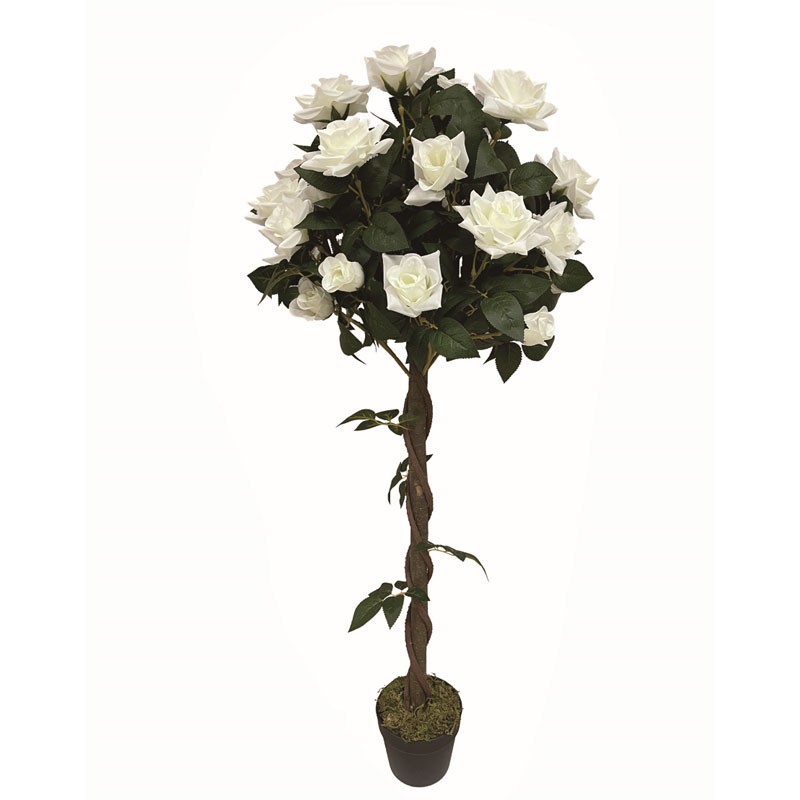 Τεχνητό Φυτό Τριανταφυλλιά Λευκή 120cm